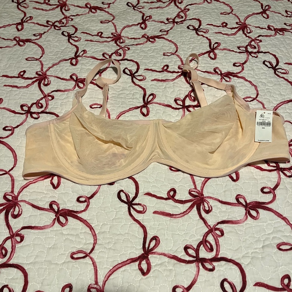 Old Navy Light Peach Underwire Unlined Bra